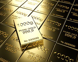 Bars of gold bullion